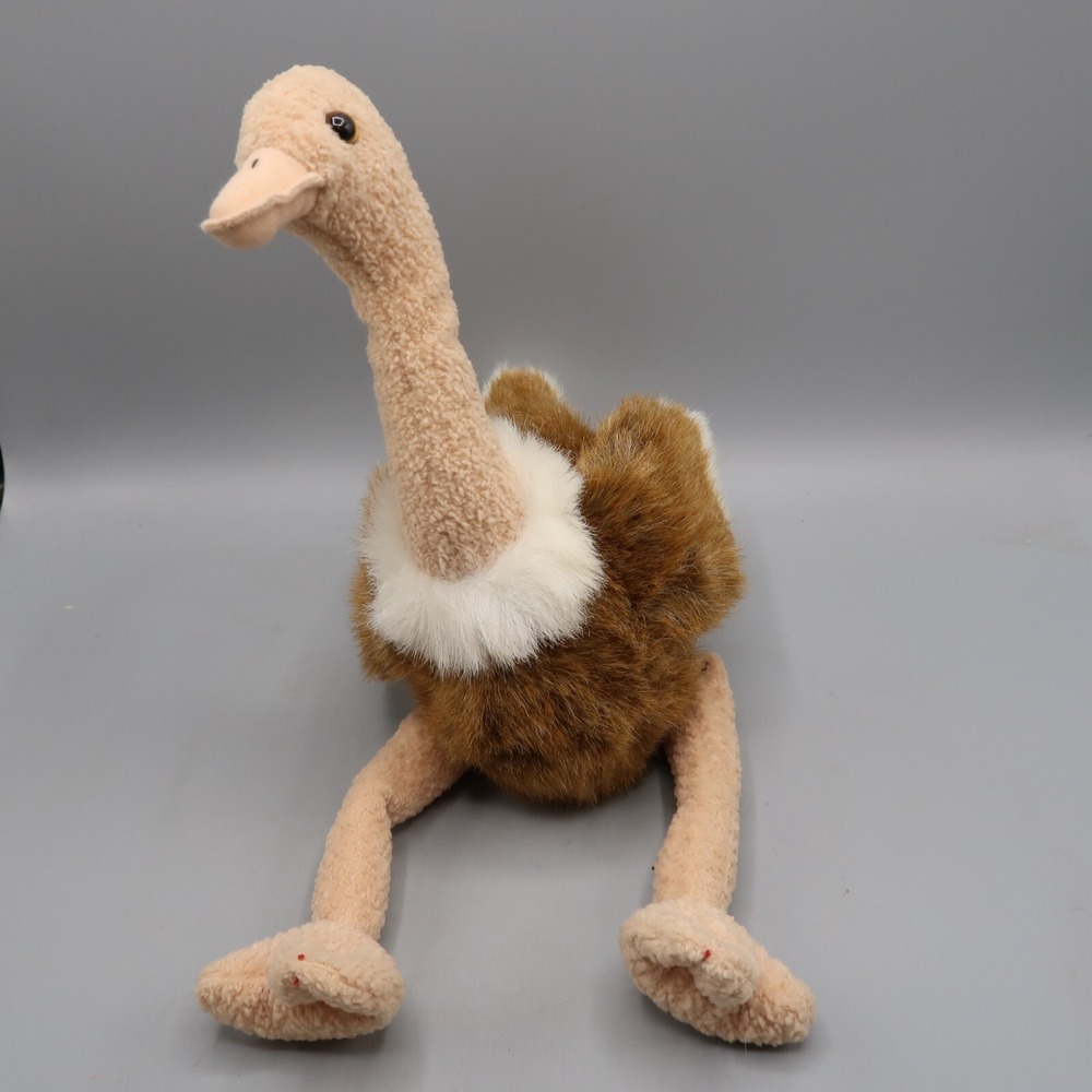 Vintage 1997 Ty Beanie Babies Stretch Ostrich Beanbag Bird Animal‎ Toy Tylon 15"